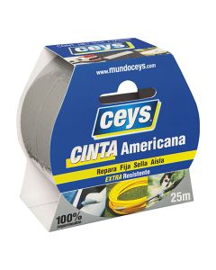 Ceys cinta americana plata rollo 25m x 50mm 507603