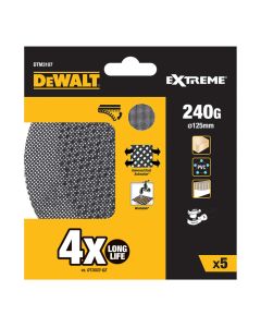 Pack 5 lijas de malla ø125mm grano: 240 para lijadoras rotoorbitales dtm3107-qz dewalt