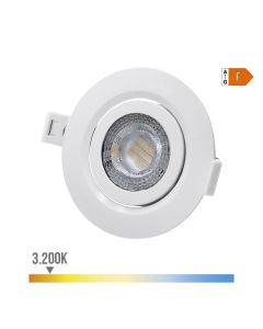 Downlight led empotrable 9w 806lm ra80 3200k redondo color blanco ø9cm edm