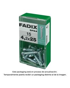 Caja s 15 unid. tornillo rosca chapa cp autot. cinc 4,2x25mm fadix