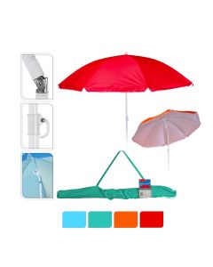 Sombrilla de playa ø160cm colores surtidos con funda