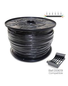 Carrete cable manguera acrilica 1kv negra 3x1,5mm 200m (bobina grande ø400x200mm)