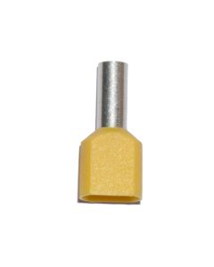 Puntera aislada 06,00 mm², doble, amarilla, 100 uds