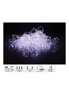 Guirnalda soft wire 400 leds 3m blanco frio 8 funciones 15m