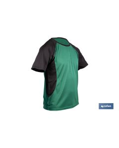 CAMISETA TRANSPIRABLE MODELO PILOTE VERDE-NEGRA 160 gm2 TALLA-XXXL COFAN