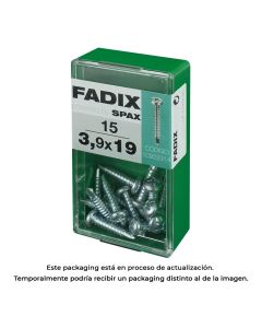 Caja s 15 unid. tornillo rosca chapa cr autot. 3,9x19mm fadix