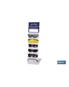 EXPOSITOR CON 72 GAFAS DE SEGURIDAD COFAN