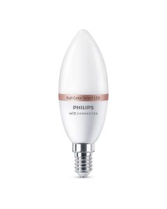 Bombilla led vela e14 4,9w full colors 470lm wifi philips wiz