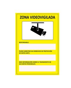 Cartel "zona videovigilada" adhesivo 15x20cm normaluz