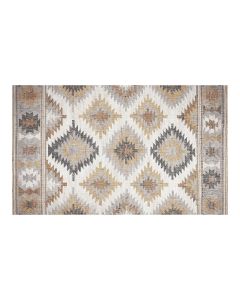 Alfombra vinílica estampada kilim grises 45 x 75 cm