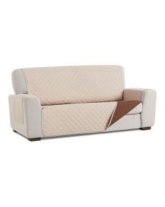 Cubre sofa reversible beige/marron 2 plazas plus belmarti