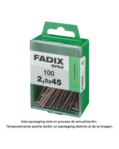 Caja m 100 unid. clavo de acero para rodapie 2,0x45mm fadix