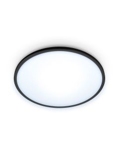 Plafon led inteligente wi-fi 16w 1500lm ø292mm marco negro wiz