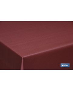 MANTEL ANTIMANCHAS RESINADO  CONFECCIONADO 1,40x2,0mt 50% ALG 50% POL. GRANATE COFAN