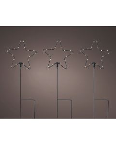 Luz decorativa estacas estrellas microled, ø15 x 42,5 cm