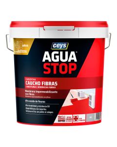 Aguastop caucho fibras gris 20kg 903307 ceys