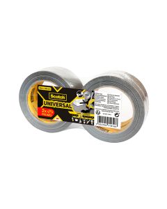 Cinta americana universal 3 25 m x 48 mm, gris, 2 rollos