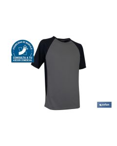 CAMISETA TRANSPIRABLE PILOTE GRIS-NEGRA 160GM2 T-XXXL COFAN