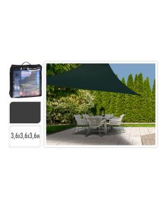 Toldo de tela triangular color: gris oscuro 360x360x360cm ambiance