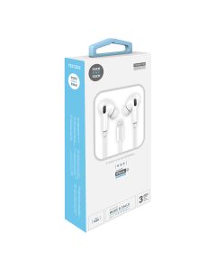 Auriculares hop blancos, lightning (comp. apple). tech one tech