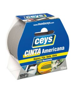 Ceys cinta americana plata rollo 10m x 50mm 507602