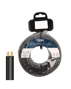 Carrete cable paralelo 2x0,75mm negro 20m