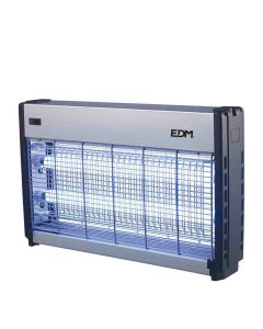 Mata insectos profesional eléctrico 2x15w 100m² 9x10x31cm color cromo/negro edm