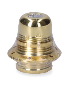 Portalámparas e27 metálico, 100 w 250 v, dorado, ø60 x 40 mm (retractilado)