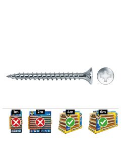 Caja 500 unid. tornillo madera avellanado pozi din/ref vlox ø4x30mm zincado+lubr. celo