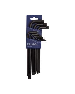 Juego petaca 9 llaves acodadas pavonadas torx® t10-t50 458-9-h