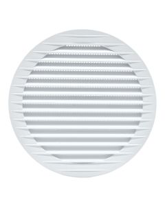 Rejilla ventilación redonda empotrable con mosquitera ø150mm abs blanca