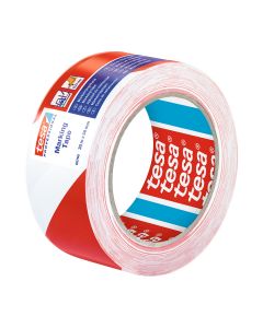 Cinta de balizar adhesiva rojo/blanco 33m x 50mm 60760 tesa