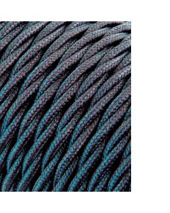 Carrete cable textil trenzado h03vv-f 2 x 0,75 mm² gris oscuro, 25 m