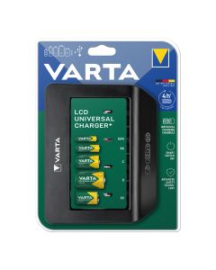 Cargador varta lcd multi charger+sin pilas 1600mah 100/220v 4h universal