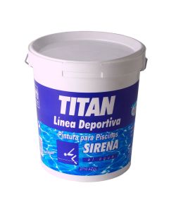 Pintura para piscinas sirena al agua azul mate 4 l titan 183271004