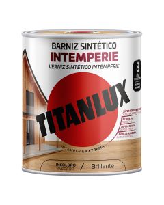 Barniz sintético intemperie brillante incoloro 0,750l titanlux m14100034