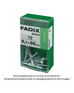 Caja s 12 unid. clavo cp estriado acero 2,7x30mm fadix