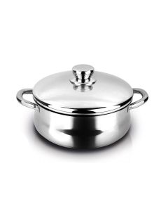 Cacerola de acero inoxidable silverinox + tapa 18/10 fagor ø28x11cm