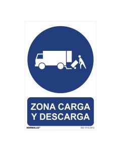 Cartel "zona carga y descarga" (pvc 0,7mm) 30x40cm normaluz