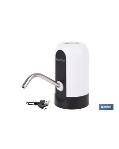 DISPENSADOR DE AGUA PARA GARRAFAS RECARGABLE USB 6.9 X12.3 CM COFAN