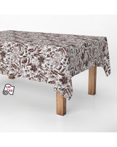 Rollo de mantel antimanchas flores modern 140cm x 25m exma