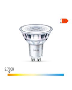 Bombilla gu10 led 4,6w 390lm 2700k luz calida ø5x5,4cm philips