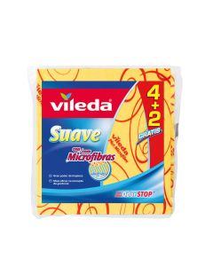 Bayeta amarilla suave 4+2 30% microfibra 142010 vileda