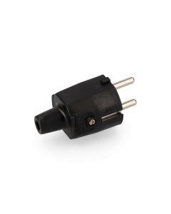 Clavija de goma 10/16a 250v t/tl ip44 4,8mm negra (envasada)