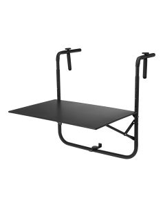 Mesa plegable para balcón color negro 60 x 43 cm