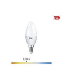 Bombilla vela led e14 5w 400lm 4000k luz dia ø3,5x10cm edm