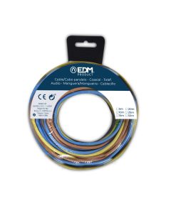 Carrete cablecillo flexible 2,5mm 3 cables (az-m-t) 5m por color total 15m