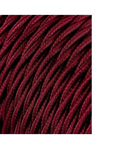 Cable textil trenzado 2x0,75mm burdeos 25m