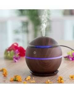 Mini humidificador difusor de aromas dark walnut innovagoods