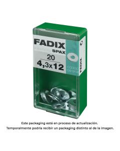 Caja s 20 unid. arandela plana ancha cinc 4,3x12mm fadix